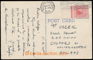 189711 - 1945 R.A.F. / 311. bombing peruť - postcard sent from train