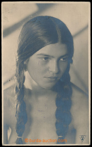 189730 - 1930? FOTO DÍVKY - čb fotopohlednice, na zadní straně ra