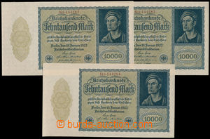 189749 - 1922 GERMANY  Pi.72, 10000RM, 19.1.1922, comp. 3 pcs of, sé