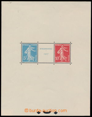 189781 - 1927 Mi.Bl.2, miniature sheet Strasbourg, size 109x140mm; mi