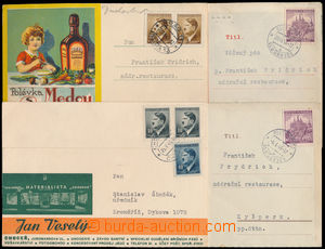 189824 - 1941-1944 comp. 4 pcs of commercial PC with advertising adde