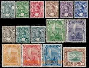 189840 - 1913 SG.246s-260s, Sultan and ships; complete set 1C-10R, wm