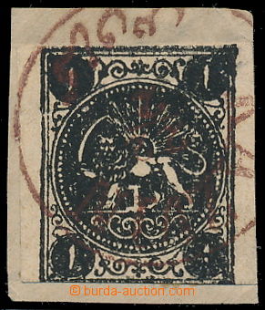 189845 - 1876 Sc.14A, Znak Lev 1 Shahi, černá, stříhaná (tedy ni