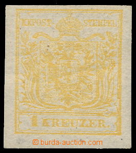 189850 - 1850 Mi.1xa, Ferch.1HIb, Znak 1Kr okrově žlutá, ruční p