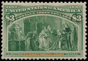 189865 - 1893 SC.243a, Kolumbus $3 olivově zelená; nový lep, mimo