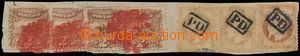 189866 - 1869 Sc.113, 4x Post Horse 2C brown with red postmarks, on c