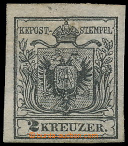 189876 - 1850 Mi.2X, Ferch.2HIIIa, Znak 2Kr černá, ruční papír, 