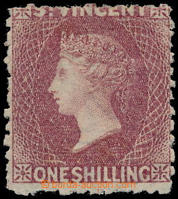 189884 - 1875 SG.21, Viktorie 1Sh claret; s částí původního lepu