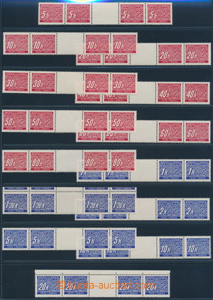 189938 - 1939 Pof.DL1-DL14, complete lines 4-stamps mint never hinged