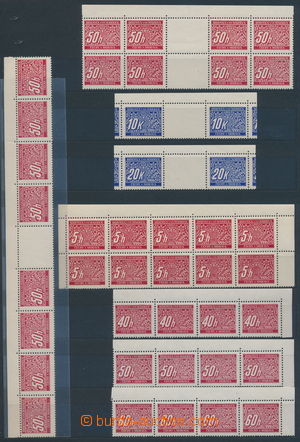 189942 - 1939 Pof.DL1-DL14, selection of gutter, stripe and blocks wi