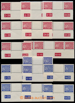 189945 - 1939 Pof.DL1-DL14, complete set of trhaných 2-stamps gutter