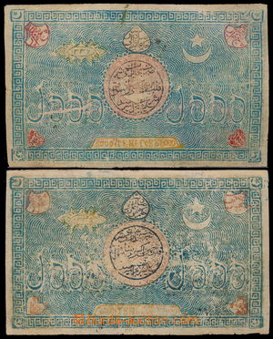 189948 - 1918 BUKHARA / UZBEKISTÁN  5000 Tengas, 2ks, různé odstí