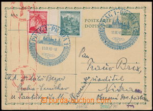 189961 - 1940 protektorátní dopisnice 50h dofr. a zaslaná na Slove