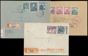 189963 - 1939 comp. 3 pcs of R letters sent abroad, 1x Reg letter to 