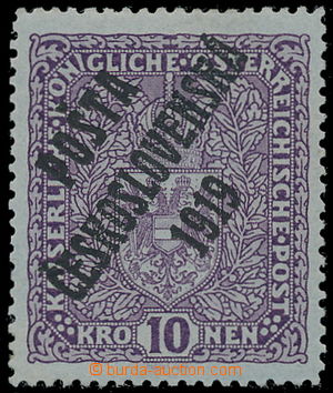 189967 -  Pof.51I, Znak 10K světle fialová, úzký formát, II. typ