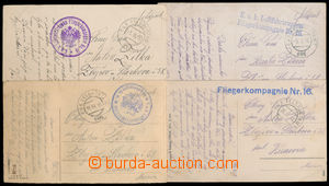 189996 - 1915-1916 FLIEGERKOMPAGNIE Nr.16  sestava 4ks pohlednic se 4