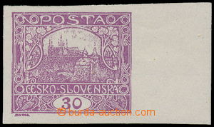 190049 -  Pof.13N, 30h light violet with right sheet margin; superb, 