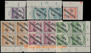 190059 -  Pof.101-106, sestava 6 různých hodnot, 3x 4-blok, 1x 2-p