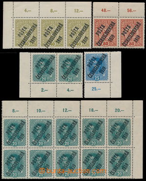 190063 -  Pof.39, 40, 42 and 45, set of 13 staps with upper or lower 