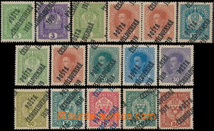 190064 -  Pof.33-47, selection of 16 stamps, from that 13 with shifte