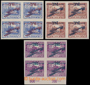 190102 -  Pof.L1-L3Pp, I. provisional airmail issue, complete set of 
