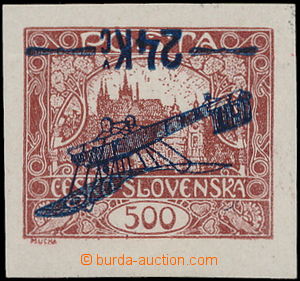 190112 -  Pof.L2 Pp IIr, I. provisional airmail issue 24Kč/500h brow
