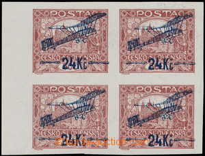 190115 -  Pof.L2 STs, I. provisional airmail issue 24Kč/500h brown, 
