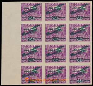 190121 -  Pof.L3, I. provisional airmail issue 28Kč/1000h violet, im
