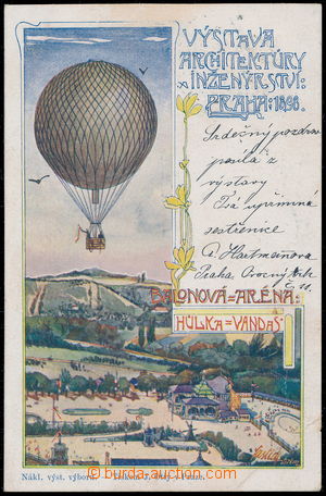 190185 - 1898 PIONÝRSKÉ BALONOVÉ LETY  postcard balonu RESSEL issu