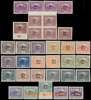 190206 -  Pof.SO1-23, selection of 33 pcs of imperforated stmp., it c