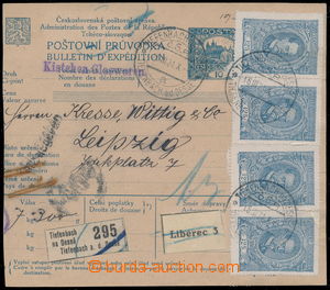 190227 - 1921 mezinárodní poštovní průvodka CPP15 bez levého ú