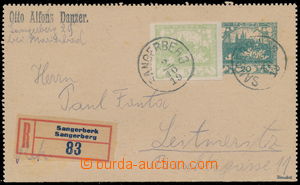 190230 - 1919 CZL1, sent as Registered in II. postal rate to Litomě