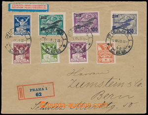 190238 - 1923 PRAGUE - ŠTRASBURK, Reg and airmail letter to Switzerl