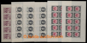 190267 - 1951-57 comp. of 6 blocks of 10, contains: a) PB L34, Spa 10