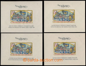 190269 - 1962 Pof.A1268B, imperforated souvenir sheets PRAGA 1962, se