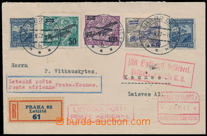 190296 - 1927 PRAHA - BERLÍN - KAUNAS, R+Let-dopis zaslaný do Litvy