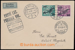 190346 - 1930 1. let PRAHA - CURYCH, dopis zaslaný jako Let+Tiskopis
