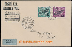 190347 - 1930 1. let PRAHA - BASILEJ, dopis zaslaný jako Let+Tiskopi