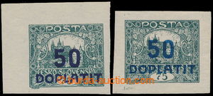 190406 - 1922 Pof.DL19IIr + 19a IIr, Výpotřební Hradčany 50/75h 