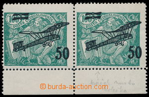 190417 -  Pof.L4 plate variety 2, II. provisional air mail stmp. 50/1