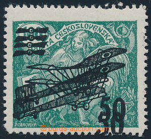 190418 -  Pof.L4Pd, II. provisional airmail issue 50/100h, double ove