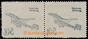 190419 -  Pof.L4 production flaw, II. provisional air mail stmp. 50/1
