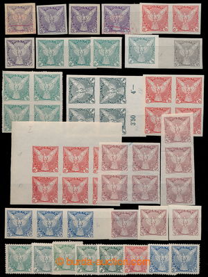190452 - 1918 Pof.NV1-NV8, selection of single stamp. also multiblock