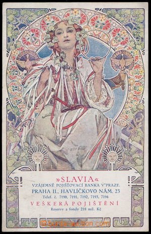 190466 - 1926 MUCHA Alfons (1860–1939), SLAVIA  vzájemně insuranc