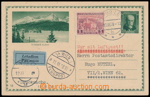 190472 - 1928 PRAGUE - VÍDEŇ, pictorial PC CDV39/18 sent Let- to Au
