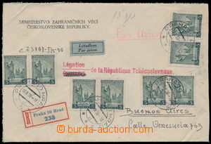 190479 - 1930 PRAHA - BUENOS AIRES, úřední těžší R+Let-dopis z