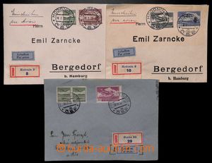 190482 - 1932 comp. 5 pcs of airmail letters franked with. air stamp.