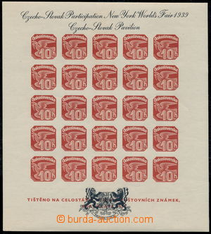 190518 - 1939 AS2a, Novinový aršík 1937, výstava NY 1939, černý