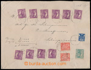 190581 - 1920 bank money letter with stated value of 100.000Kč (!), 