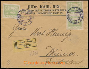 190583 - 1918 FDC / 1. DAY COVER of Hradčany-issue, commercial Reg l